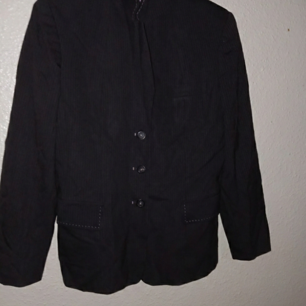 Black Blazer with Button Closure